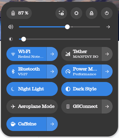 Missing Power Manager in Gnome Quick Settings-dp